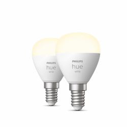 Philips Hue White E14 - Smarte Lampe Tropfenform Doppelpack - 470 