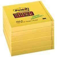 Post-It Super Stick Ultra Yellow [Pack 6] selbstklebendes Etikett Gelb 