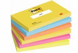 3M 7100172314 Klebezettel Rechteck Blau, Grün, Orange, Pink, Gelb 100 Blätter Selbstklebend 