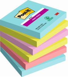 Post-It 7100263206 Klebezettel Quadratisch Blau, Grün, Pink 90 Blätter Selbstklebend 