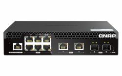 QNAP QSW-M2106R-2S2T Netzwerk-Switch Managed L2 10G Ethernet [100/1000/10000] 1U Schwarz 