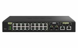 QNAP QSW-M2116P-2T2S Netzwerk-Switch Managed L2 2.5G Ethernet Power over Ethernet [PoE] Schwarz 