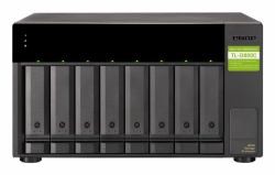 QNAP TL-D800C Speicherlaufwerksgehäuse HDD / SSD-Gehäuse Schwarz, Grau 2.5/3.5" 