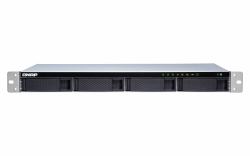QNAP TS-431XeU NAS Rack [1U] Annapurna Labs Alpine AL-314 8 GB DDR3 0 TB QNAP QTS Schwarz, Edelstahl 