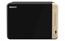 QNAP TS-664 NAS Tower Intel® Celeron® N5095 8 GB DDR4 0 TB QNAP QTS Schwarz, Bronze 