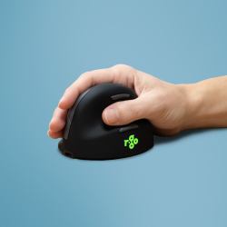 R-Go Tools Ergonomische Maus R-Go HE Break mit Pausensoftware, medium [Handlänge 165-185mm], Rechtshänder, bluetooth, schwarz 