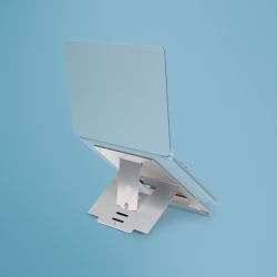 R-Go Tools Laptopständer R-Go Riser Flexible, ergonomisch faltbarer und einstellbarer Laptopständer, Silber 