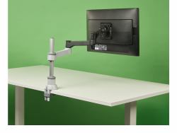 R-Go Tools Monitorhalterung R-Go Zepher, verstellbarer Einzelmonitorarm, 100% Zirkular, bis 8 kg Tragkraft, schwarz 