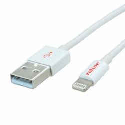 ROLINE USB 2.0 Sync- & Ladekabel für Apple Geräte mit Lightning Connector 1,8 m 