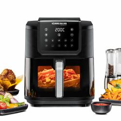 Rommelsbacher FRH 1700 Fritteuse Einzelbild 8 l Eigenständig 1700 W Heißluftfritteuse Schwarz, Edelstahl 