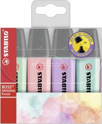 STABILO Boss Original Pastel Marker 4 Stück[e] Meißel Lila, Minze, Pink, Türkis 