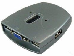 Sedna SE-KVM-USB-22 Tastatur/Video/Maus [KVM]-Switch Grau 