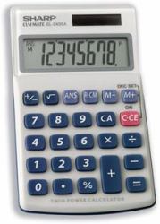 Sharp EL-240SAB Taschenrechner Tasche Einfacher Taschenrechner Grau 