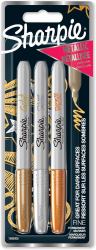 Sharpie 1986006 Marker 3 Stück[e] Feine Spitze Bronze, Gold, Silber 