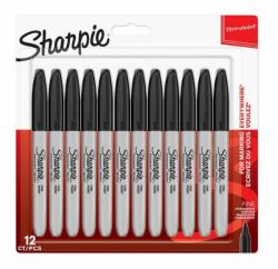 Sharpie 1996111 Permanent-Marker Feine Spitze Schwarz 12 Stück[e] 