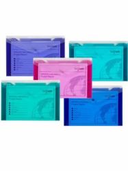 Snopake 14967 Dateiablagebox Blau, Grün, Pink, Violett, Türkis 
