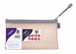 Snopake EVA Pastel Mesh HC DL Zippa Bag - Pink- 3 Bags