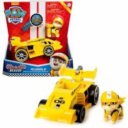 PAW Patrol - Rubbles Race & Go Deluxe Basis Fahrzeug mit Figur [Ready, Race, Rescue] 
