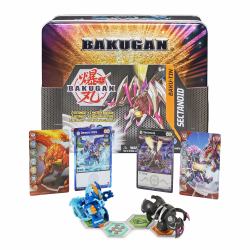 Bakugan Baku-Tin, hochwertige Metall-Aufbewahrungsbox mit exklusivem Darkus Sectanoid und einem weiteren Überraschungs-Ball 