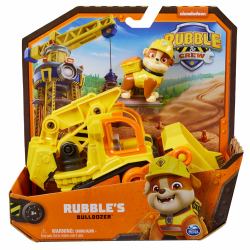 Spin Master Rubble & Crew Rubble und Crew - Planierraupen-Baufahrzeug [Basis Fahrzeug] mit Rubble-Figur, bewegliche Planierraupenschaufel und Bagger, Spielzeug aus TV-Serie, ab 3 Jahren 