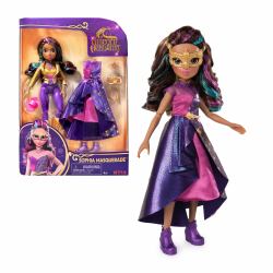 Spin Master Unicorn Academy Deluxe Ankleidepuppe Maskenball - Sophia, Originalpuppe zur beliebten Netflix-Serie, 24 cm groß, mit 2 Outfits und Accessoires 