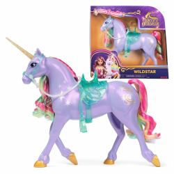 Spin Master Unicorn Academy Einhorn Wildstar - 28 cm groß, Original-Einhorn von Sophia zur beliebten Netflix-Serie, mit echter Mähne und Schweif, abnehmbarem Zaumzeug und Sattel sowie Bürste 
