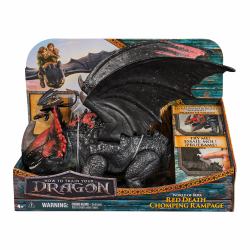 DreamWorks Dragons Drachenzähmen leicht gemacht - Actionfiguren-Set mit Roter Tod-Drachenfigur & Mini Ohnezahn 