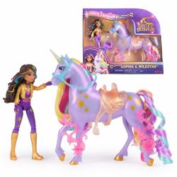 Spin Master Unicorn Academy Sophia und Einhorn Wildstar Set, ca. 12 cm Originalfiguren zur Netflix Serie mit abnehmbarem Sattel, Mähnen- und Schweifbürste und Zubehör, für Kinder ab 4 Jahren 