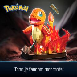 Spin Master 4D Build - Pokémon Glumanda - detailreicher 3D-Modellbausatz 