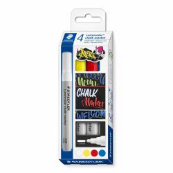 Staedtler Lumocolor Kreidestift Bullet Blau, Rot, Weiß, Gelb 4 Stück[e] 