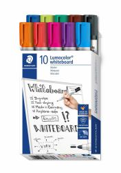 Staedtler Lumocolor 351 B10 Marker 10 Stück[e] Rundspitze Schwarz, Blau, Braun, Grün, Hellblau, Hellgrün, Orange, Pink, Rot, Violett 