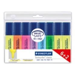 Staedtler Textsurfer 364 A WP8 Marker 8 Stück[e] Meißel Blau, Grün, Orange, Violett, Violett, Gelb 