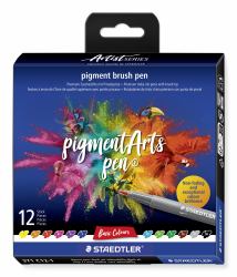 Staedtler Pigment Arts Brush Pen Basic Colors Filzstift Mehrfarbig 12 Stück[e] 
