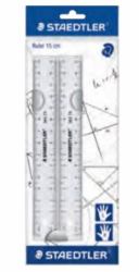 Staedtler 562 152 PB Lineal 150 mm Kunststoff Transparent 2 Stück[e] 