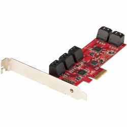 StarTech.com PCIe SATA Controller Karte - 10 Port SATA 3 Erweiterungskarte/Kontroller für PCIe x2 - 6Gbit/s - Voll- und Low-Profile Blende - ASM1062 Non-RAID Chipsatz - PCI Express Festplatten kontroller/Adapter 