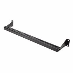StarTech.com 1HE Rack Kabelführung mit Einstellbarer Tiefe, Kabelführungsbügel für Organisiertes 19 Zoll Rack/Serverschrank, Horizontale Rack Kabelmanagement für Patch Panels/Switches/PDUs, Lacing Bar 