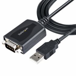 StarTech.com 1m USB auf RS232 Adapter mit COM Speicherung, DB9 Stecker RS232 auf USB Konverter, USB zu Seriell Adapter für PLC/Drucker/Scanner, Prolific Chipset - Windows/Mac 