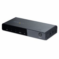 StarTech.com 2-Port 8K HDMI Switch, HDMI 2.1 Switch 4K 120Hz/8K 60Hz UHD, HDR10+, HDMI Switch 2 Eingänge 1 Ausgang, Automatische Umschaltung, HDMI Umschalter mit Netzteil & Fernbedienung 