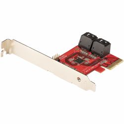 StarTech.com PCIe SATA Controller Karte - 4 Port SATA 3 Erweiterungskarte/Kontroller - 6Gbit/s - Full/Low-Profile Blende - ASM1062 Non-RAID Chipsatz - PCI Express Festplatten/SSD kontroller/Adapter 
