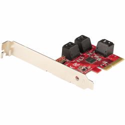 StarTech.com PCIe SATA Controller Karte - 6 Port SATA 3 Erweiterungskarte/Kontroller für PCIe x4 - 6Gbit/s - Voll- und Low-Profile Blende - ASM1166 Non-RAID Chipsatz - PCI Express Festplatten kontroller/Adapter 