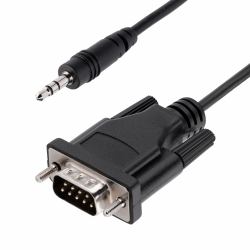 StarTech.com 1 m DB9 auf 3.5mm serielles Kabel für Gerätekonfiguration, DB9 Stecker auf 3.5 mm Klinkenstecker RS232 Adapter, Kalibrierung von Projektoren, Digital Signage, TVs über Audio Buchse 
