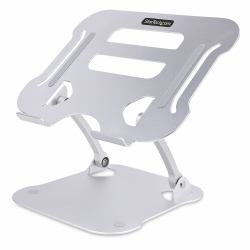 StarTech.com Tisch Laptopständer - Laptoperhöhung aus Aluminium, Tragbar, Faltbar, Schwenkbar - Tragkraft 10kg - Laptophalterung - Höhenverstellbarer Ergonomischer Notebookständer 