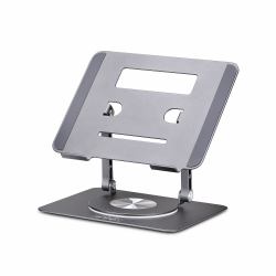 StarTech.com Ergonomischer Höhenverstellbarer Laptopständer, Dreh-Neigbarer Computerständer, Tragbare Laptophalterung-Notebookständer, bis 5kg, Aluminium Konstruktion 