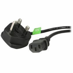 StarTech.com 1 m UK PC Stromkabel, BS 1363 auf C13 Netzkabel, 18AWG, 10A 250V, C13 Stromkabel für Monitor/Computer/PC/Drucker/Fernseher, Kaltgerätekabel mit UK Kaltgerätestecker 