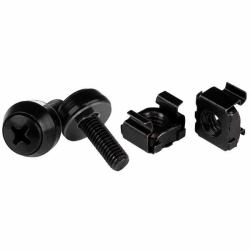 StarTech.com M5 x 12mm - Schrauben und Käfigmuttern - 100er Pack - Schwarz 
