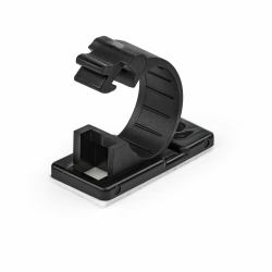 StarTech.com 100 Selbstklebende Kabelklemmen Mittel - PC Kabelmanagement/Kabelhalterung - Kabel Organisator - Netzwerk/USB/Ethernet Kabelclips - Nylonklemme UL/94V-2 Brandklasse - Schwarz 