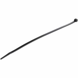 StarTech.com 25 cm Kabelbinder - 4 mm breit, 68 mm Bündeldurchmesser, 22 kg Zugfestigkeit, selbstsichernde Nylon-Kabelbinder mit gebogener Spitze, 94V-2/UL geprüft, schwarz, 100 Stück 