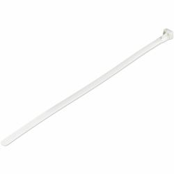 StarTech.com Kabelbinder - 254x7 mm, wiederverwendbar, lösbare Nylonbinder, 22 kg Zugfestigkeit, Innen- und Außenbereich, 94V-2/UL, weiß, 100 Stück 