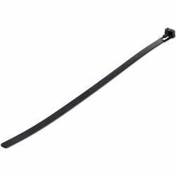 StarTech.com Kabelbinder - 254x7 mm, wiederverwendbar, lösbare Nylonbinder, 22 kg Zugfestigkeit, Innen- und Außenbereich, 94V-2/UL, schwarz, 100 Stück 