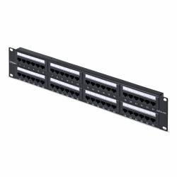 StarTech.com 48-Port Patchpanel, 2HE, 19 Zoll Rack Cat6 Patch Panel, RJ45, UTP, 110 Punch-Down, Ethernet-Netzwerk Patchfeld für Server Racks 